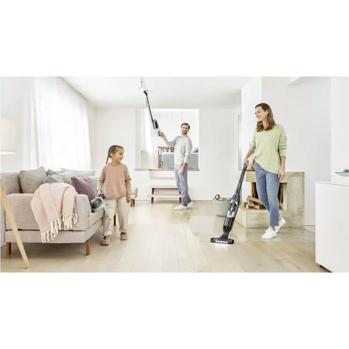 Aspirator vertical 2in1 BOSCH Flexxo Gen2 Seria 4 BCH3K2801, 0.4l, 25.2V, autonomie max 55 min, Sistem RobustAir, argintiu-negru WALTI