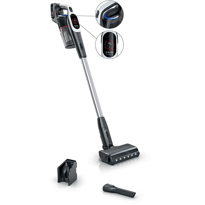 Aspirator vertical BOSCH Unlimited 9 BCS931WBA, 0.4l, 18V, autonomie max 60 min, alb-negru WALTI