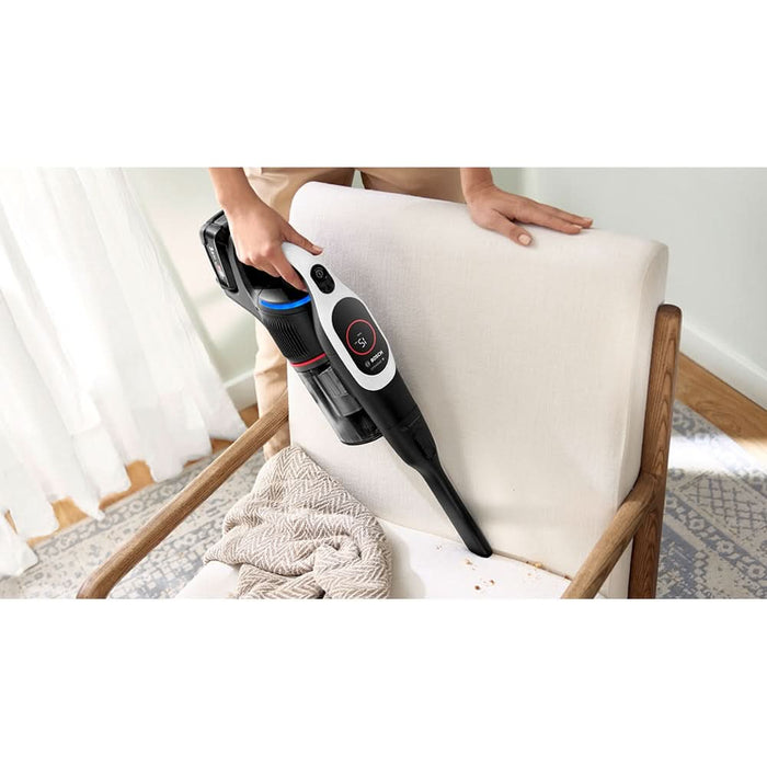 Aspirator vertical BOSCH Unlimited 9 BCS931WBA, 0.4l, 18V, autonomie max 60 min, alb-negru WALTI