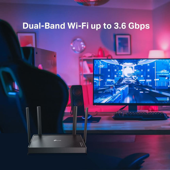 Router Wireless Gigabit TP-LINK Archer BE220 BE3600, Wi-Fi 7, Dual-Band 688 + 2882 Mbps, negru WALTI