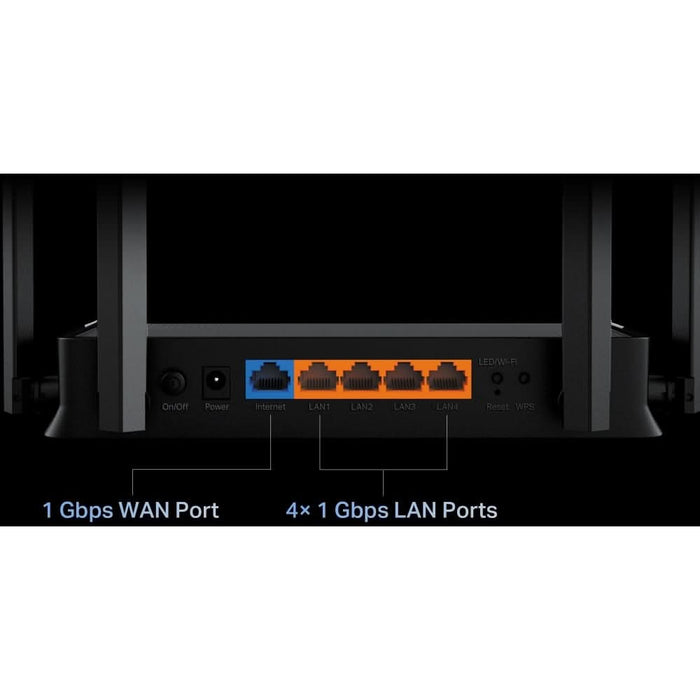 Router Wireless Gigabit TP-LINK Archer BE220 BE3600, Wi-Fi 7, Dual-Band 688 + 2882 Mbps, negru WALTI