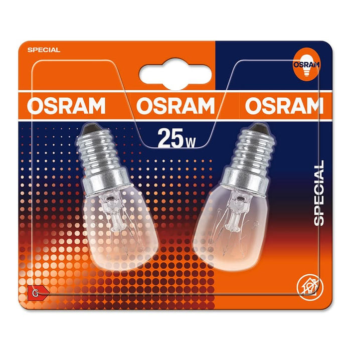 Set 2 becuri OSRAM 4050300774664 pentru cuptor T26, E14, 25W, lumina calda WALTI