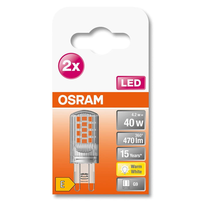 Set 2 becuri LED OSRAM 4058075449893, G9, 4.2W, 470lm, lumina calda WALTI
