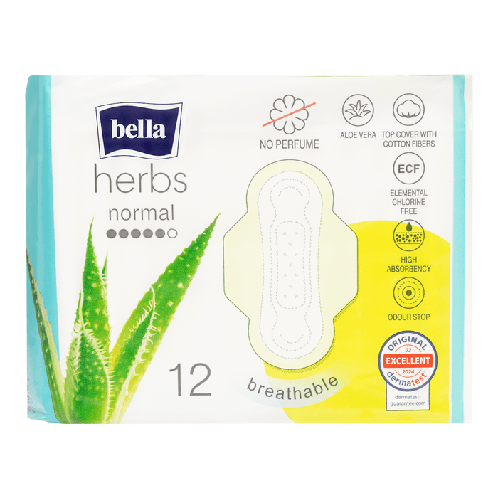 bella Absorbante normale igienice cu ierburi de aloe vera, 12 buc - WALTI WALTI