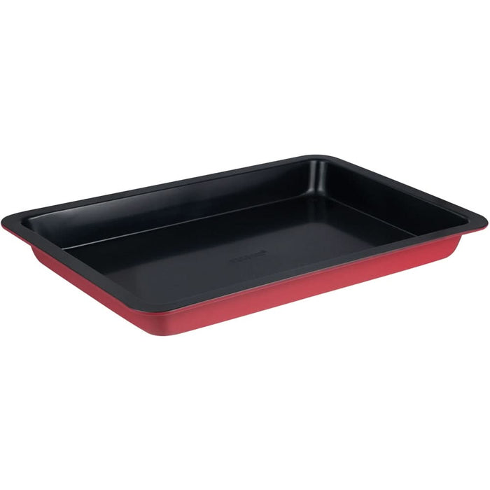 Tava de copt BERGNER Red Line BG-37291-RD, otel, 41.5x29.5x4.5cm, rosu WALTI