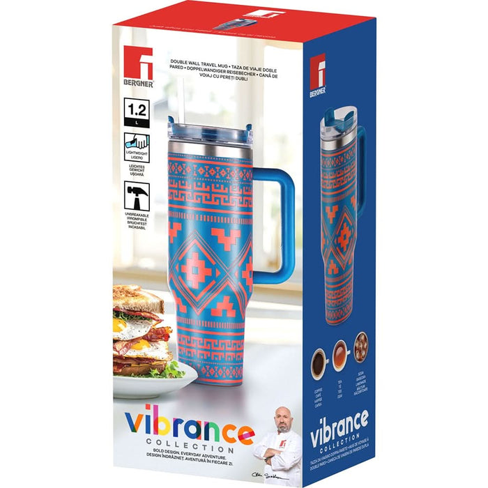 Cana travel BERGNER Vibrance BG-38431-MT-RO, 1.2l, inox, multicolor WALTI
