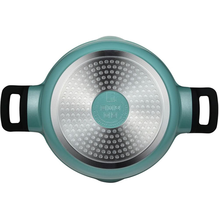 Cratita cu capac BERGNER Vibrance BG-57266-BLL-RO, 5l, 24cm, aluminiu, turcoaz WALTI