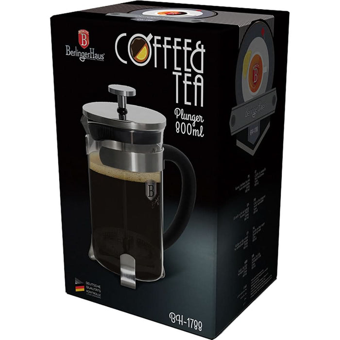 Infuzor ceai BERLINGER HAUS BH1788, 0.8l, sticla/otel inoxidabil, transparent - WALTI WALTI