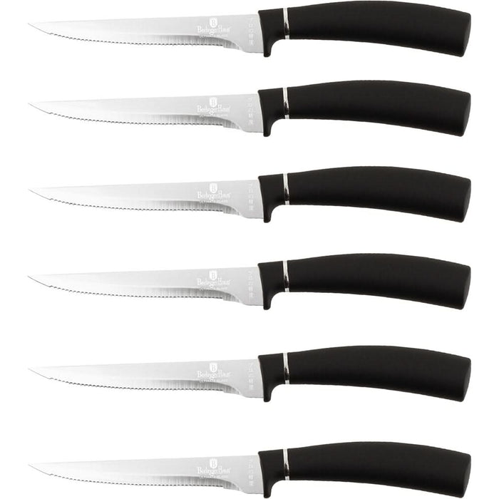 Set cutite friptura BERLINGER HAUS BH2815, 6 piese, otel, 11.5cm, negru WALTI