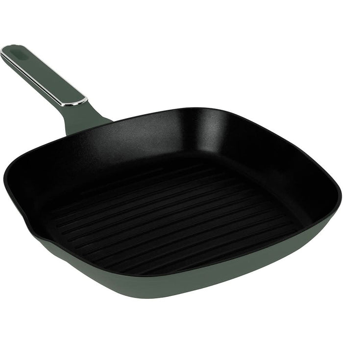 Tigaie grill BERLINGER HAUS BH 8161, 28cm, aluminiu, verde mat WALTI