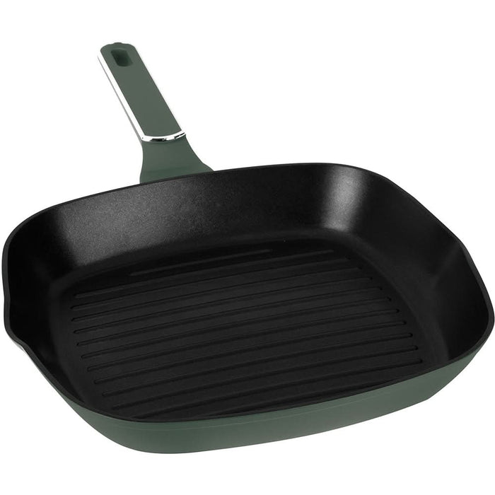 Tigaie grill BERLINGER HAUS BH 8161, 28cm, aluminiu, verde mat WALTI