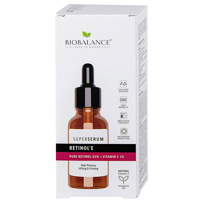 BIOBALANCE Ser pentru față cu retinol și vitamina E, 30 ml WALTI
