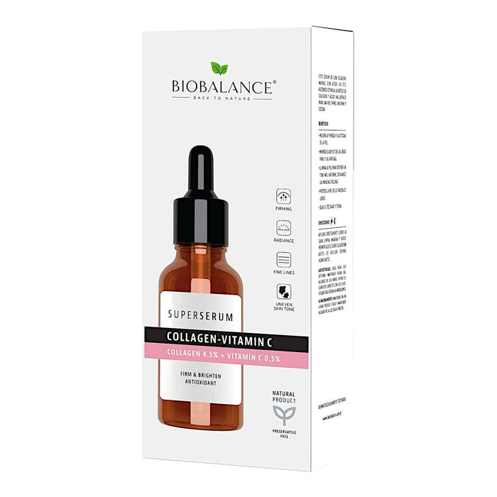 BIOBALANCE Ser pentru față cu vitamina C și colagen, 30 ml WALTI