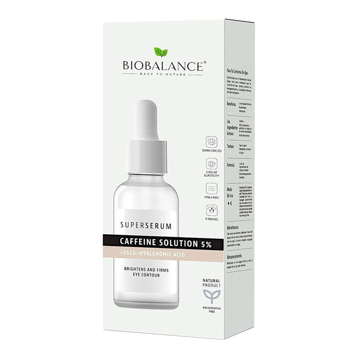 BIOBALANCE Super Serum Contur Ochi cu Cafeina 5% + EGCG + Acid Hialuronic, 30 ml WALTI