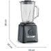 Blender TEFAL BlendForce BL585BF0, 1.25l, 600W, 2 trepte viteza, gri inchis - WALTI WALTI