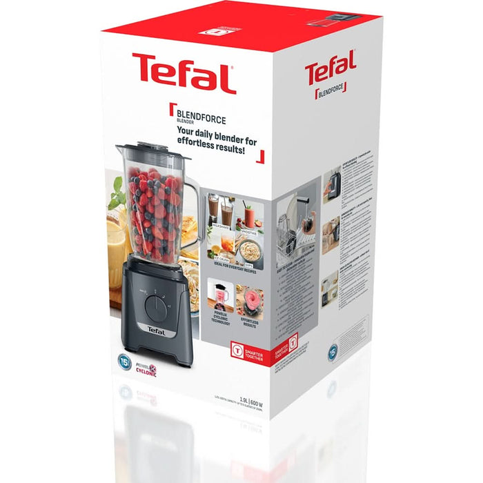 Blender TEFAL BlendForce BL585BF0, 1.25l, 600W, 2 trepte viteza, gri inchis - WALTI WALTI