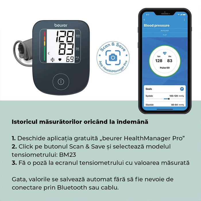 Tensiometru digital de brat BEURER BM23 LE, negru WALTI