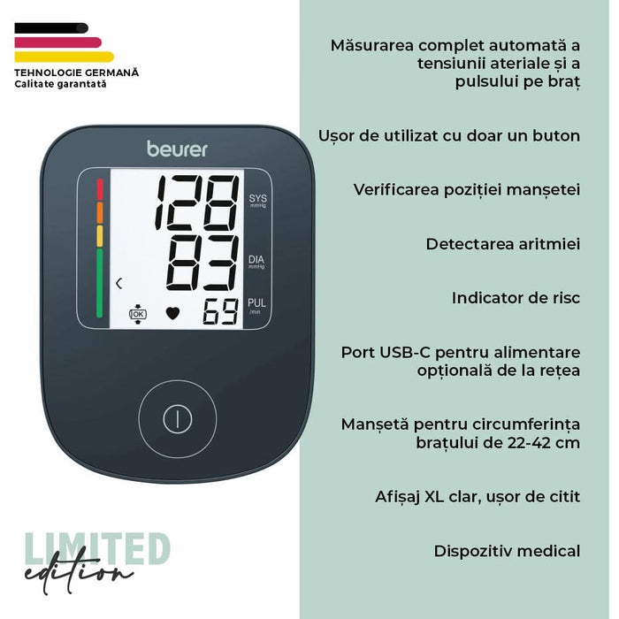 Tensiometru digital de brat BEURER BM23 LE, negru WALTI