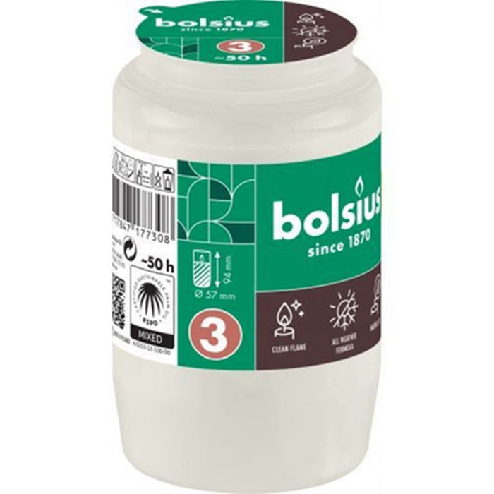 bolsius Rezerva Candela APX 50 H Alb - WALTI WALTI