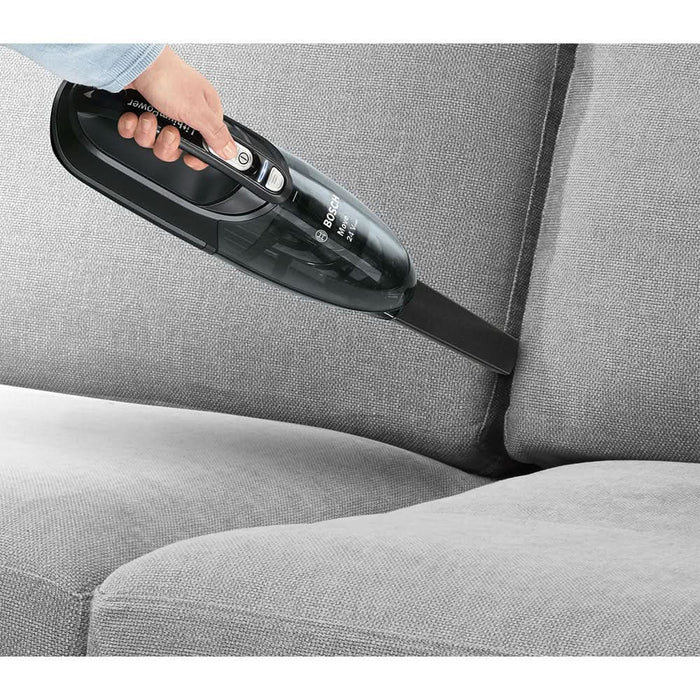 Aspirator de mana BOSCH Move BHN24L, 0.3l, 21.6V, autonomie max 45 min, High Airflow System, negru WALTI