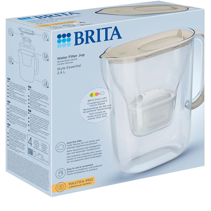 Cana filtranta BRITA Style Essential Maxtra Pro BR1057792, 2.4l, bej-transparent WALTI