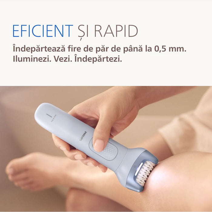 Epilator PHILIPS Seria 8000 BRE708/00, 32 pensete, 2 viteze, 3 accesorii, acumulator, mov WALTI