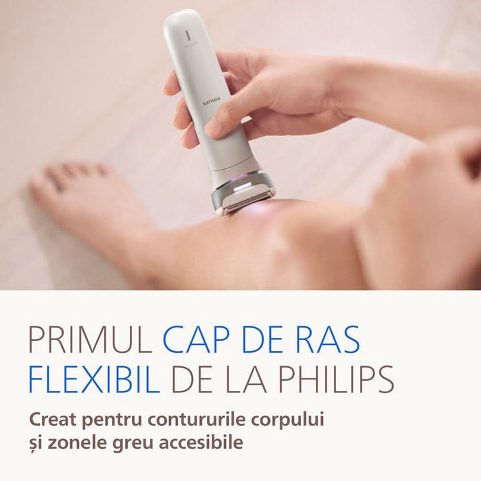 Epilator PHILIPS Seria 9900 BRE750/00, 32 pensete, 2 viteze, 10 acesorii, acumulator, gri WALTI