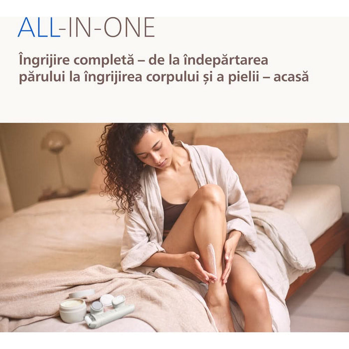 Epilator PHILIPS Seria 9900 BRE750/00, 32 pensete, 2 viteze, 10 acesorii, acumulator, gri WALTI