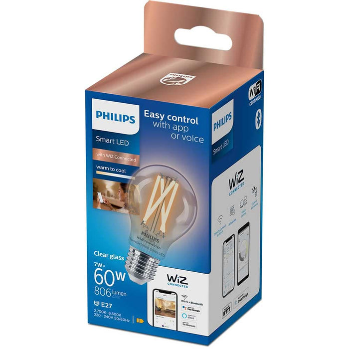 Bec LED Smart Vintage PHILIPS 8719514371989, E27, 7W, 806 lm, Bluetooth, Dimabil, Wi-Fi, lumina variabila, compatibil Alexa, Google Assistant WALTI