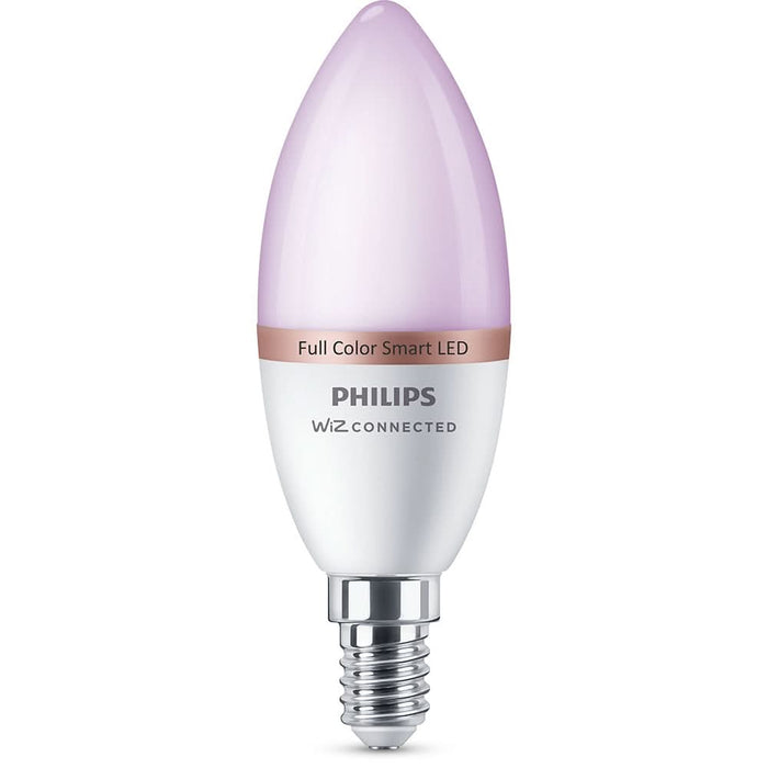 Bec LED Smart PHILIPS C37, E14, 4.9W, 470lm, Wi-Fi, lumina variabila, compatibil Alexa, Google Assistant - WALTI WALTI