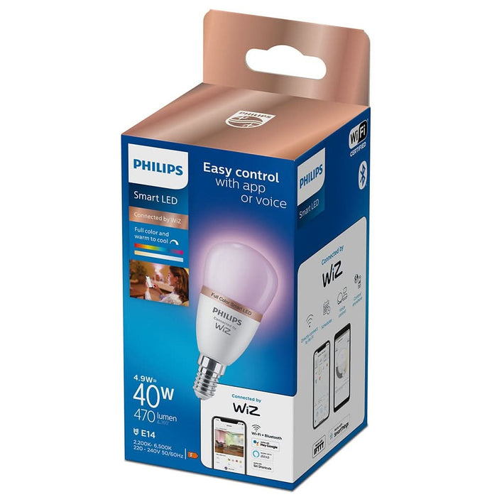 Bec LED Smart PHILIPS 8719514437333, E14, 4.9W, 470lm, Wi-Fi, lumina variabila, compatibil Alexa, Google Assistant - WALTI WALTI