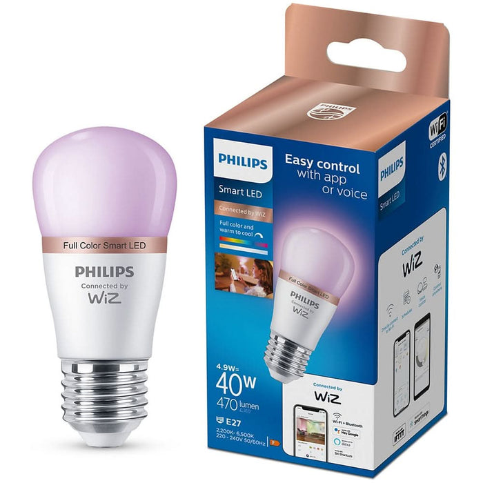 Bec LED Smart PHILIPS 8719514437395, E27, 4.9W, 470lm, Wi-Fi, lumina variabila, compatibil Alexa, Google Assistant WALTI