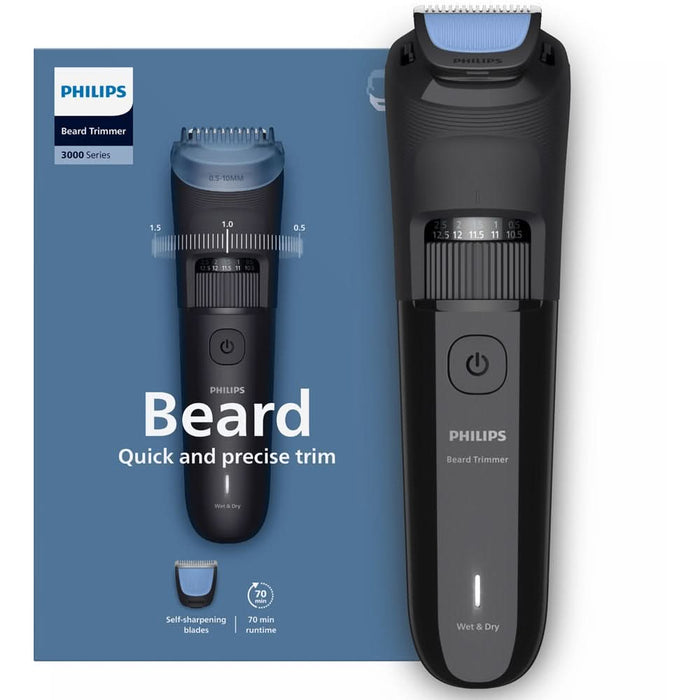 Aparat de tuns barba PHILIPS Series 3000 BT3620/15, acumulator, autonomie 70 min, negru WALTI