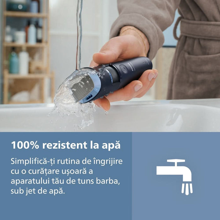 Aparat de tuns barba PHILIPS Series 3000 BT3665/15, acumulator, autonomie 80 min, negru WALTI