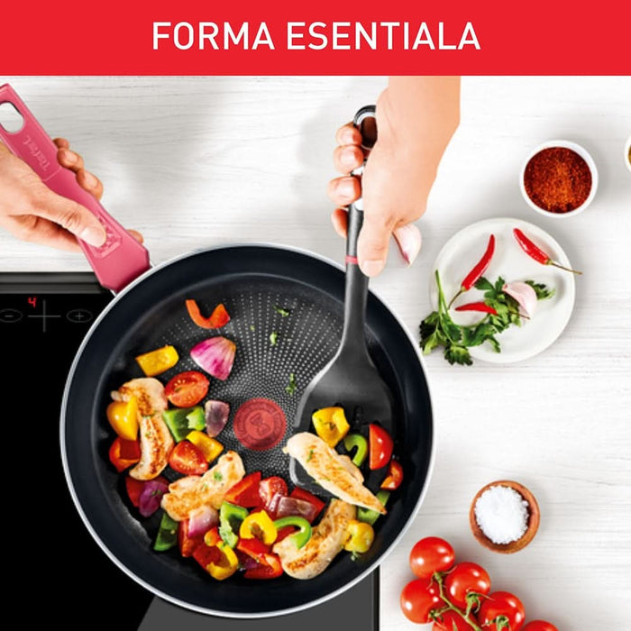 Tigaie TEFAL Daily Expert, 28 cm, aluminiu, Thermo-Signal, invelis antiaderent, rosu WALTI