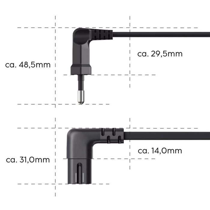 Cablu alimentare HAMA 223284, 2 pini conector AC C7, 3m, negru WALTI