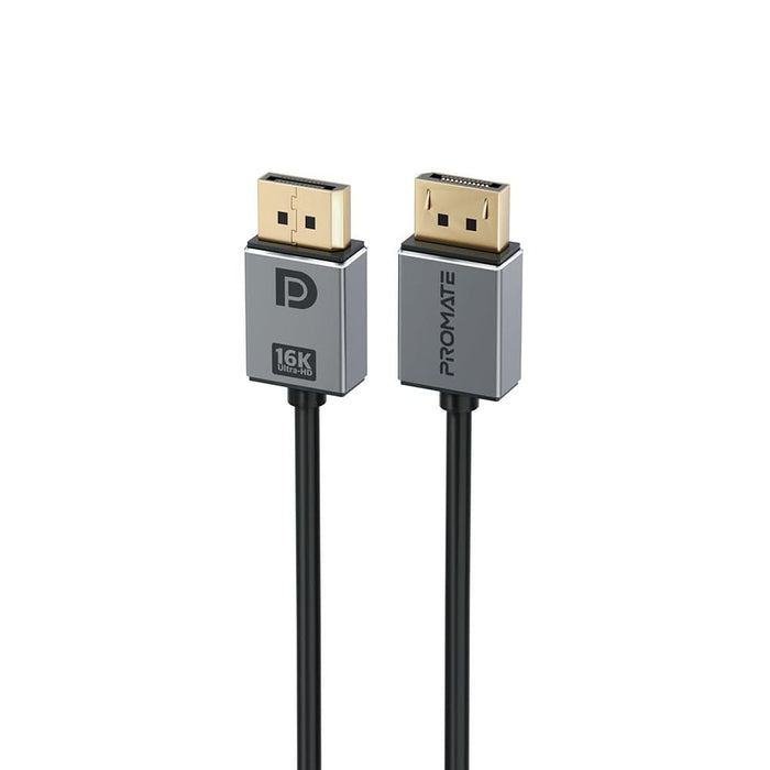 Cablu DisplayPort PROMATE DPLINK-16K, 2m, negru-argintiu WALTI