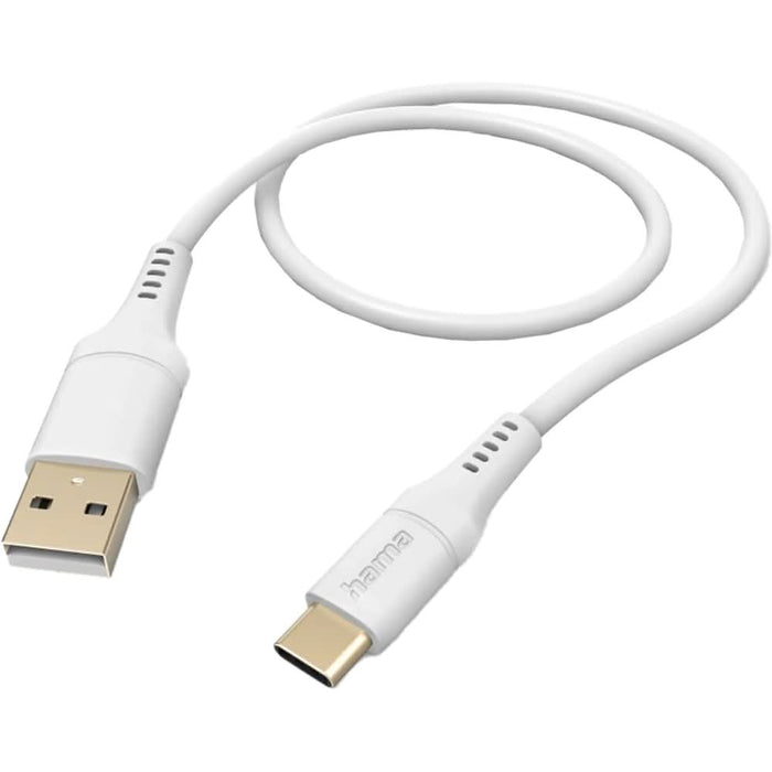 Cablu date HAMA 201571, USB-A - USB-C, 1.5m, alb WALTI