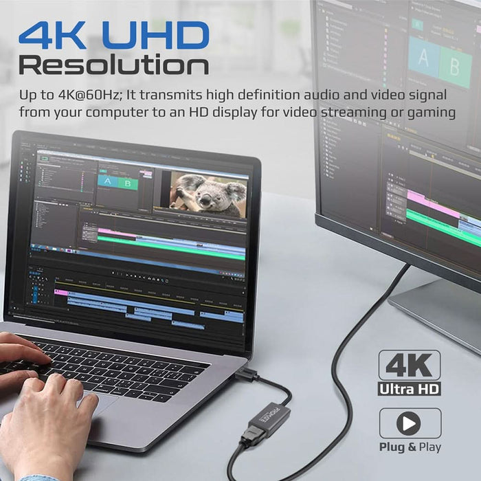 Adaptor DisplayPort la HDMI PROMATE MediaLink-DP, 0.2m, gri WALTI