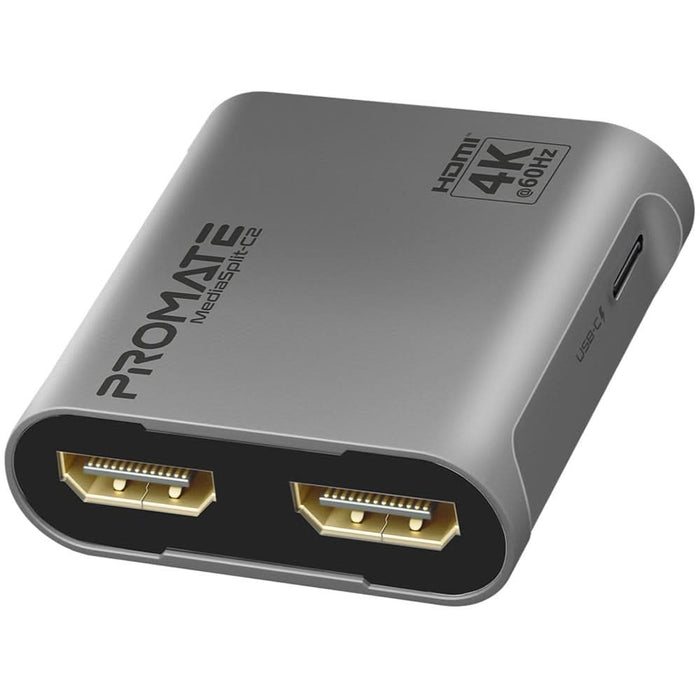 Adaptor Splitter HDMI- USB Type C PROMATE MEDIASPLIT-C2, gri WALTI