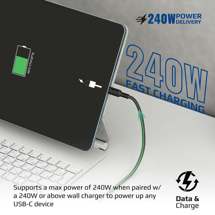 Cablu USB-C - USB-C PROMATE POWERBOLT240, 1m, negru WALTI