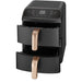 Friteuza cu aer cald dubla COSORI Turbo Tower Compact CAF-DC861-CEUR, 8.6l, 2630W, negru-auriu - WALTI WALTI