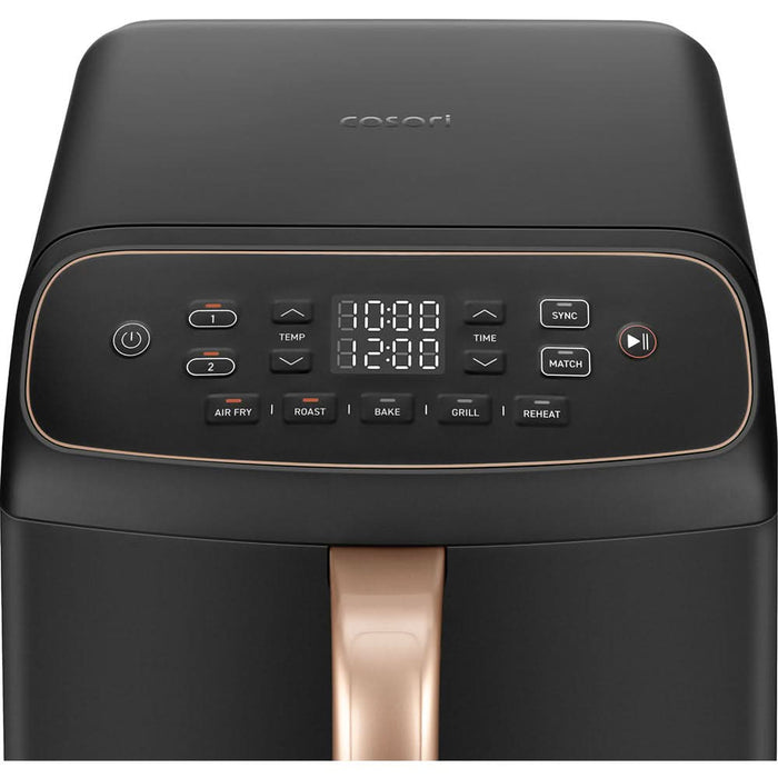 Friteuza cu aer cald dubla COSORI Turbo Tower Compact CAF-DC861-CEUR, 8.6l, 2630W, negru-auriu - WALTI WALTI