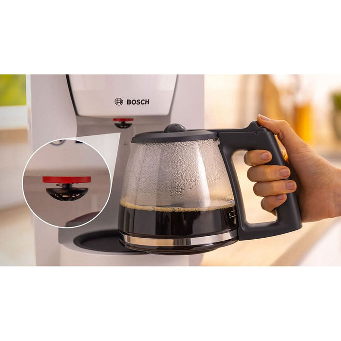 Cafetiera BOSCH MyMoment TKA2M111, 1.4l, 1200W, 15 cesti, alb-gri inchis WALTI