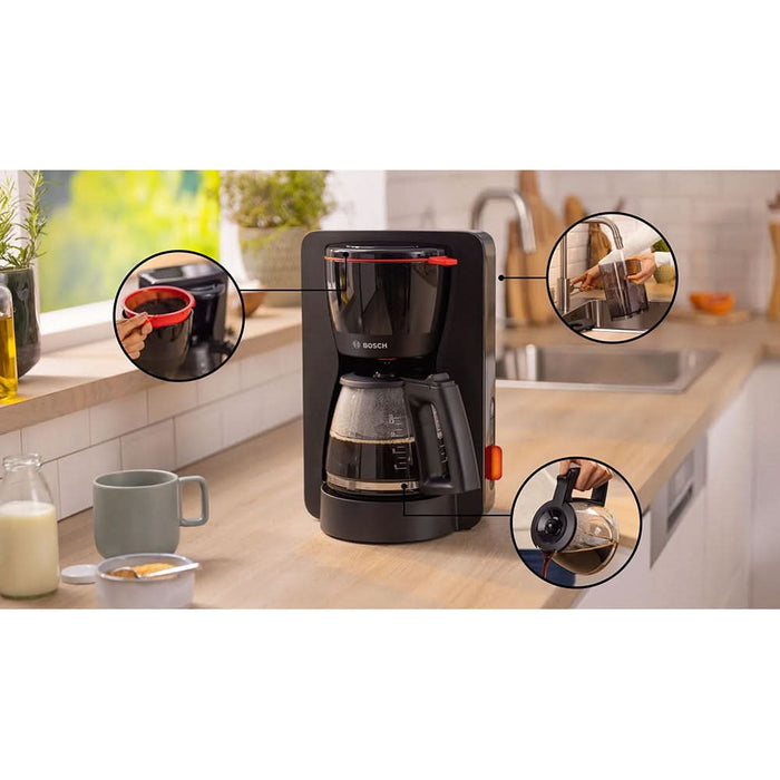 Cafetiera BOSCH MyMoment TKA3M133, 1.4l, 1200W, 15 cesti, negru WALTI