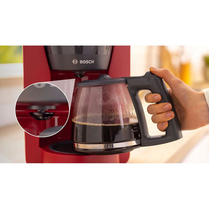 Cafetiera BOSCH MyMoment TKA3M134, 1.4l, 1200W, 15 cesti, rosu-gri inchis WALTI