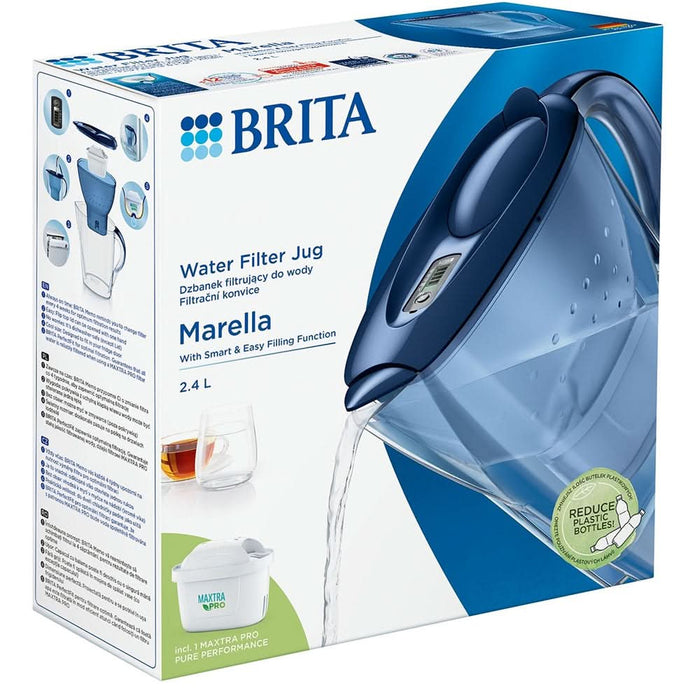 Cana filtranta BRITA Marella BR1052799, 2.4l, albastru-transparent WALTI