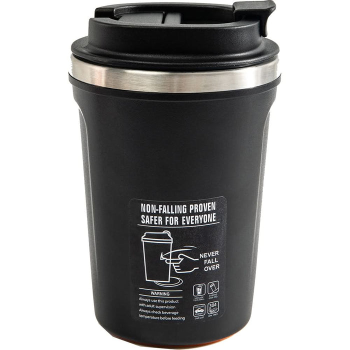 Cana calatorie MYRIA MY4487BK, 0.38l, inox 304, negru WALTI