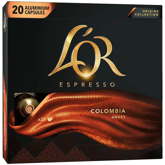 Capsule cafea L'OR Espresso Colombia, compatibile Nespresso, 20 capsule, 104g WALTI