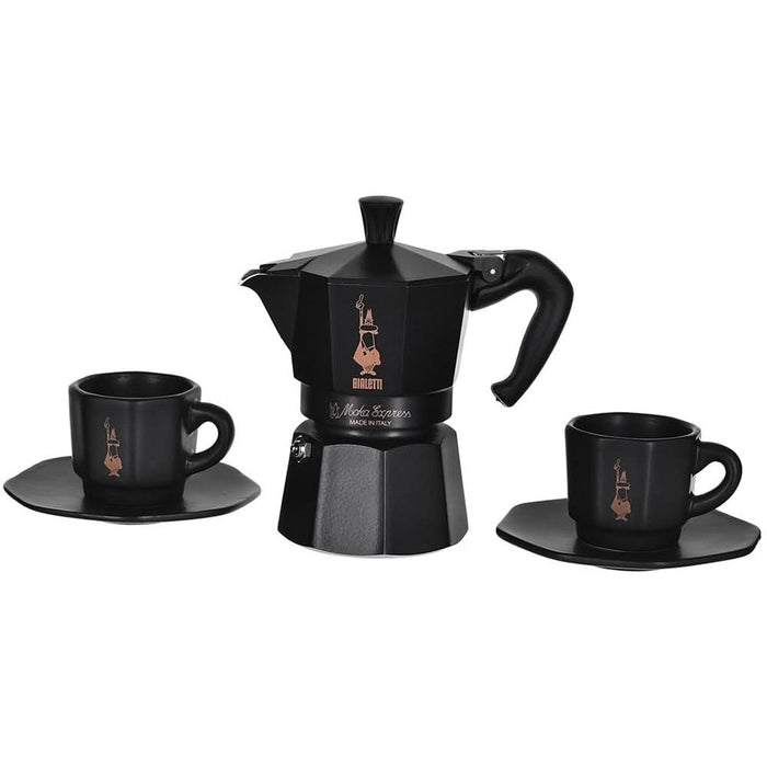Set cafetiera BIALETTI Moka Express 3tz + 2 cesti, negru WALTI